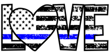 Load image into Gallery viewer, Love Thin Blue line Flags
