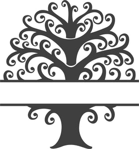 Family Tree Monogram Split